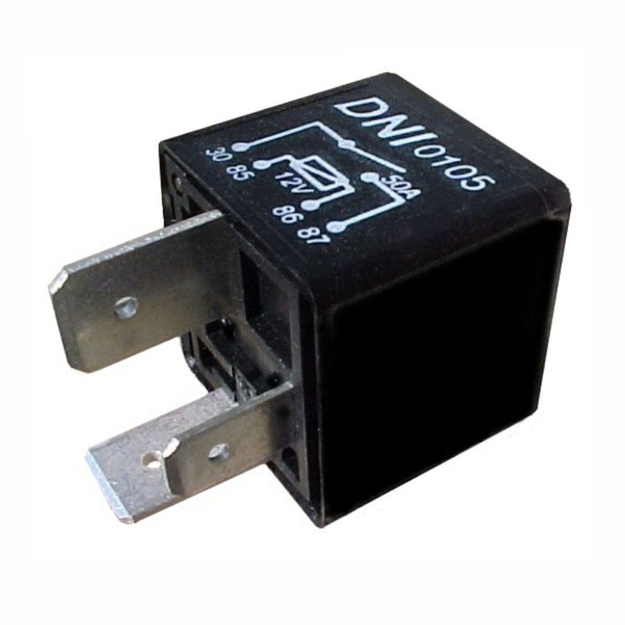 Relé Auxiliar 12V 4 Terminais Largos para Audi VW GM Hyundai Kia Fiat - DNI - DNI 0105 - Unitário