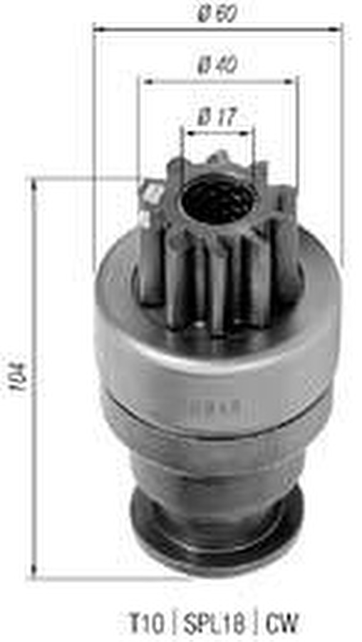 Impulsor de Partida do Motor de Arranque - Zen - 0948 - Unitário