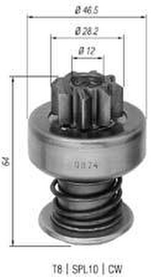 Impulsor de Partida do Motor de Arranque - Zen - 0874 - Unitário