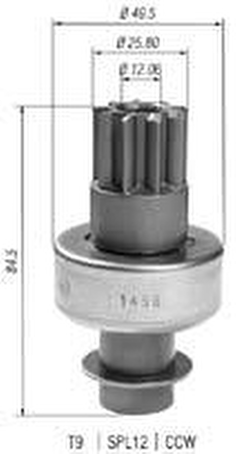 Impulsor de Partida do Motor de Arranque - Zen - 1496 - Unitário