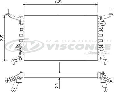 Radiador de Água Leve Unitário - Visconde - 12224 - Unitário