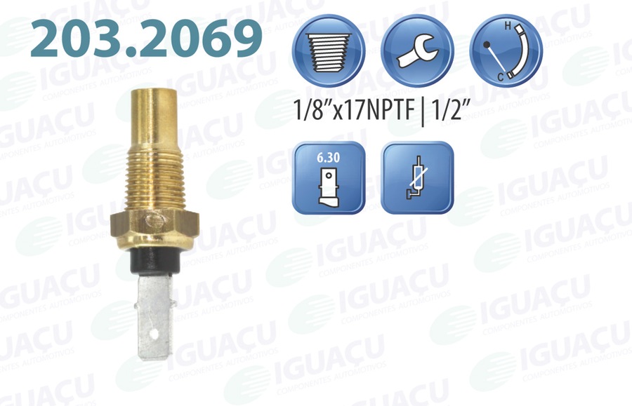 Sensor para o Marcador de Temperatura do Painel - Iguaçu - 203.2069 - Unitário