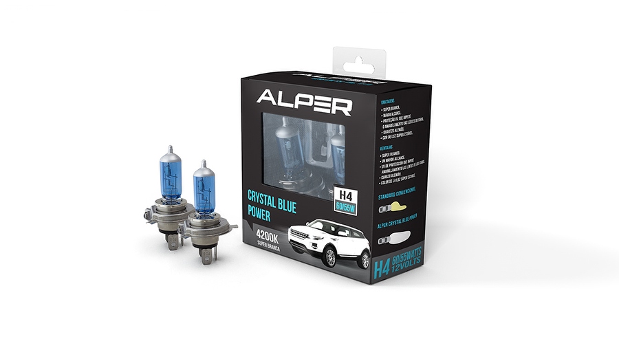 Lâmpada Super Branca H4 - Alper - 17113 - Unitário