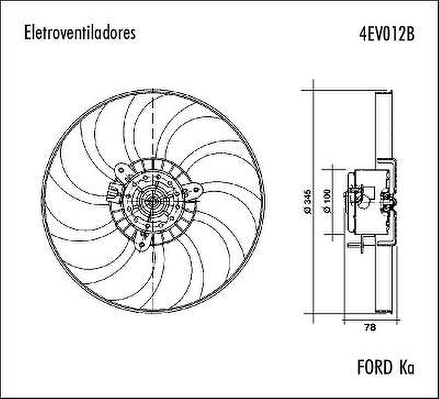 Eletroventilador - Valeo - 4EV012B - Unitário