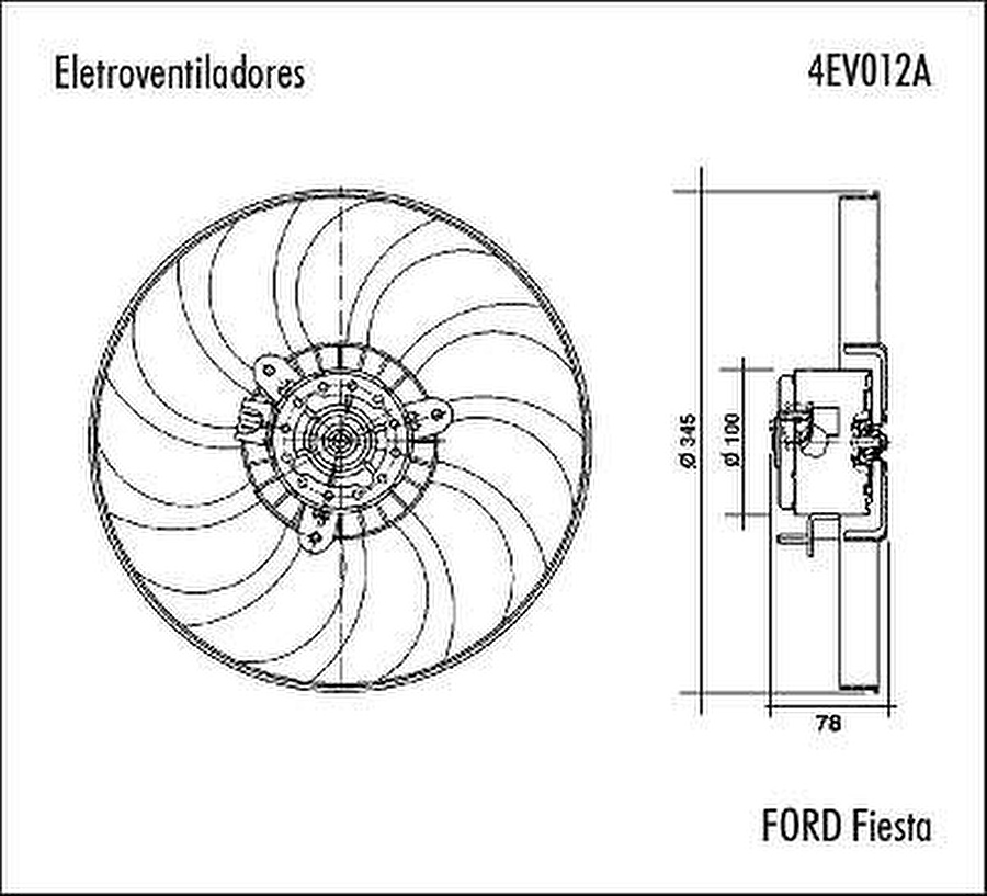 Eletroventilador - Valeo - 4EV012A - Unitário