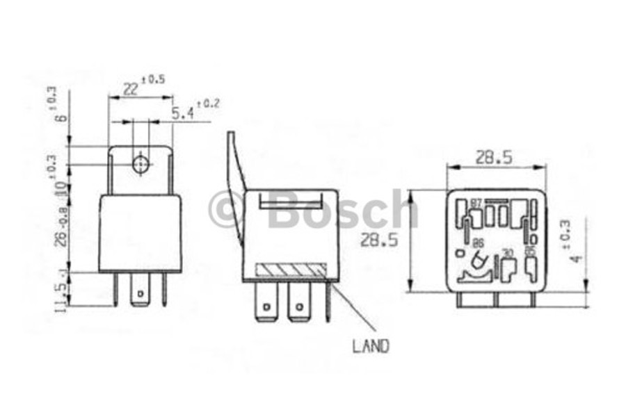 Relé De Contato 12V - Bosch - 0332019157 - Unitário