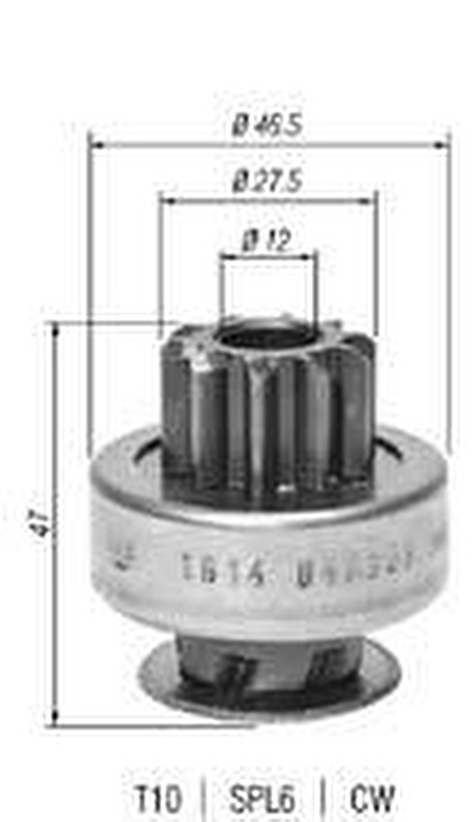 Impulsor de Partida do Motor de Arranque - Zen - 1614 - Unitário