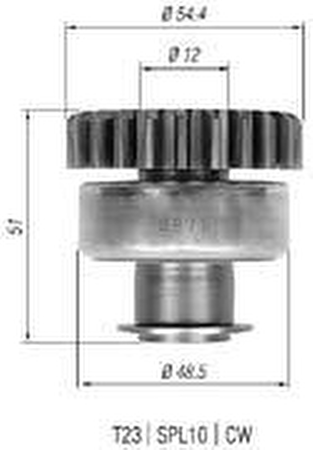 Impulsor de Partida do Motor de Arranque - Zen - 0975 - Unitário