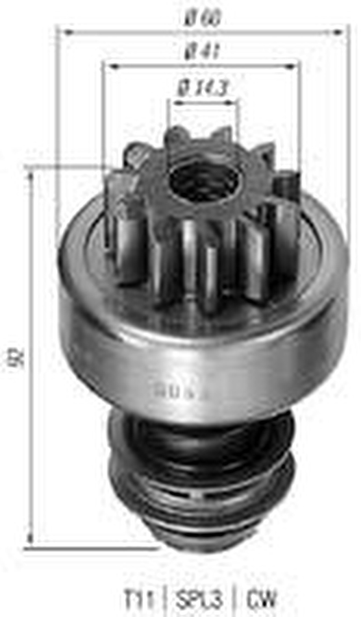 Impulsor de Partida do Motor de Arranque - Zen - 0059 - Unitário