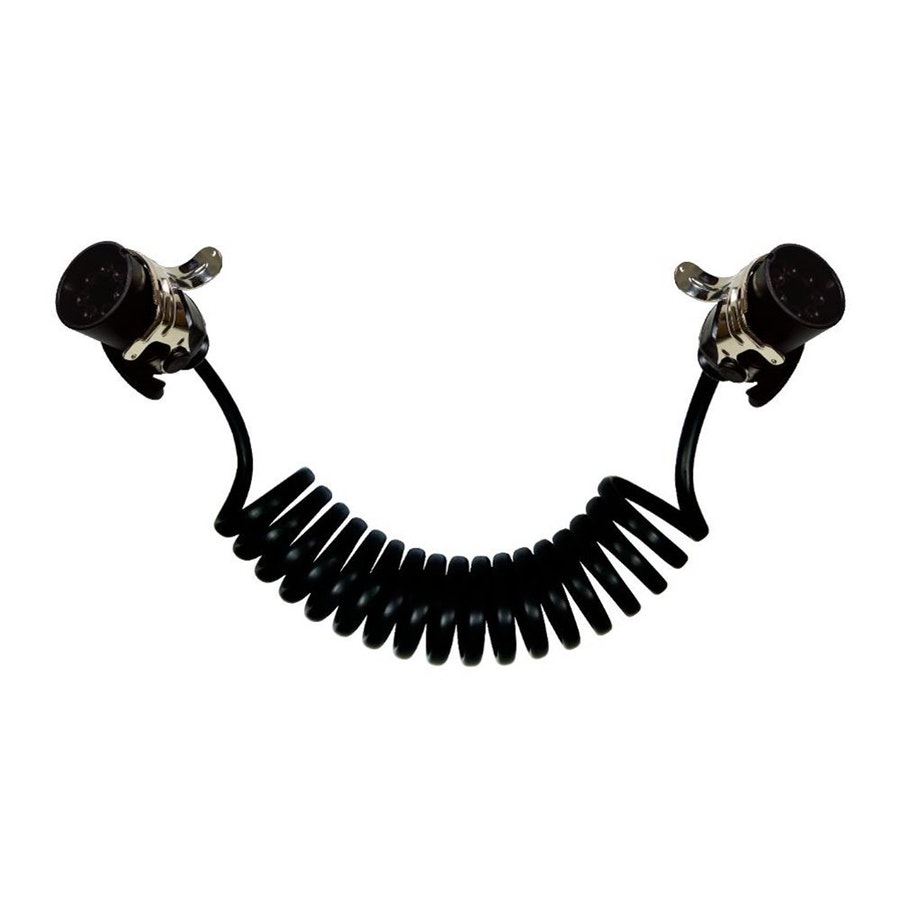 Chicote Elétrico Espiral De 4.5M C/ 2 Tomadas Macho De 7 Polos C/ Abs E Rastreador-Tensão Até 1000V - DNI - DNI 8354 - Unitário