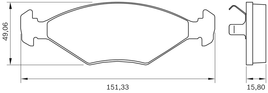 Pastilha de Freio - BB 0029/BB 28 - Bosch - 0986BB0263 - Jogo