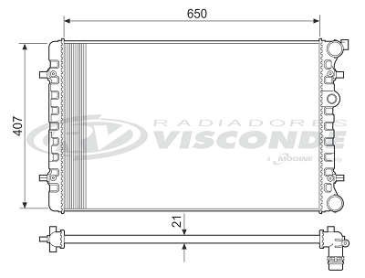 Radiador de Água Leve com Eletroventilador Unidade - Visconde - 12513 - Unitário
