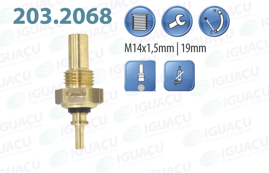 Sensor para o Marcador de Temperatura do Painel - Iguaçu - 203.2068 - Unitário