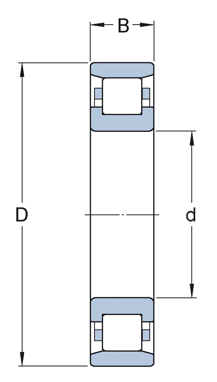 Rolamento de rolos cilíndricos - SKF - N 228 - Unitário