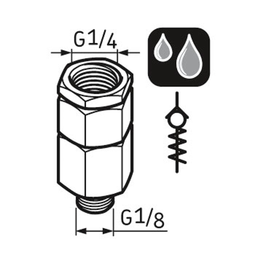 Válvula antirretorno G1/8 - SKF - LAPV 1/8 - Unitário