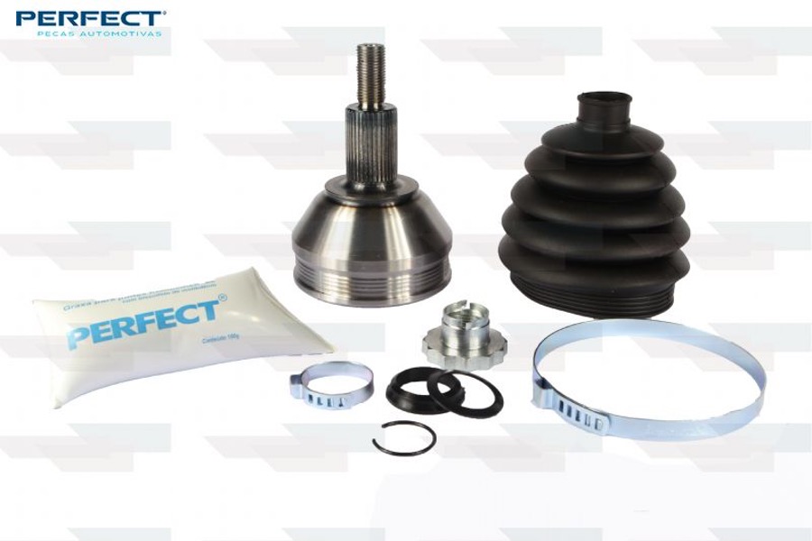 Kit de Junta Homocinética Dianteira Automotiva Completa com Tulipas e Trizetas - Perfect - KJH0250 - Unitário