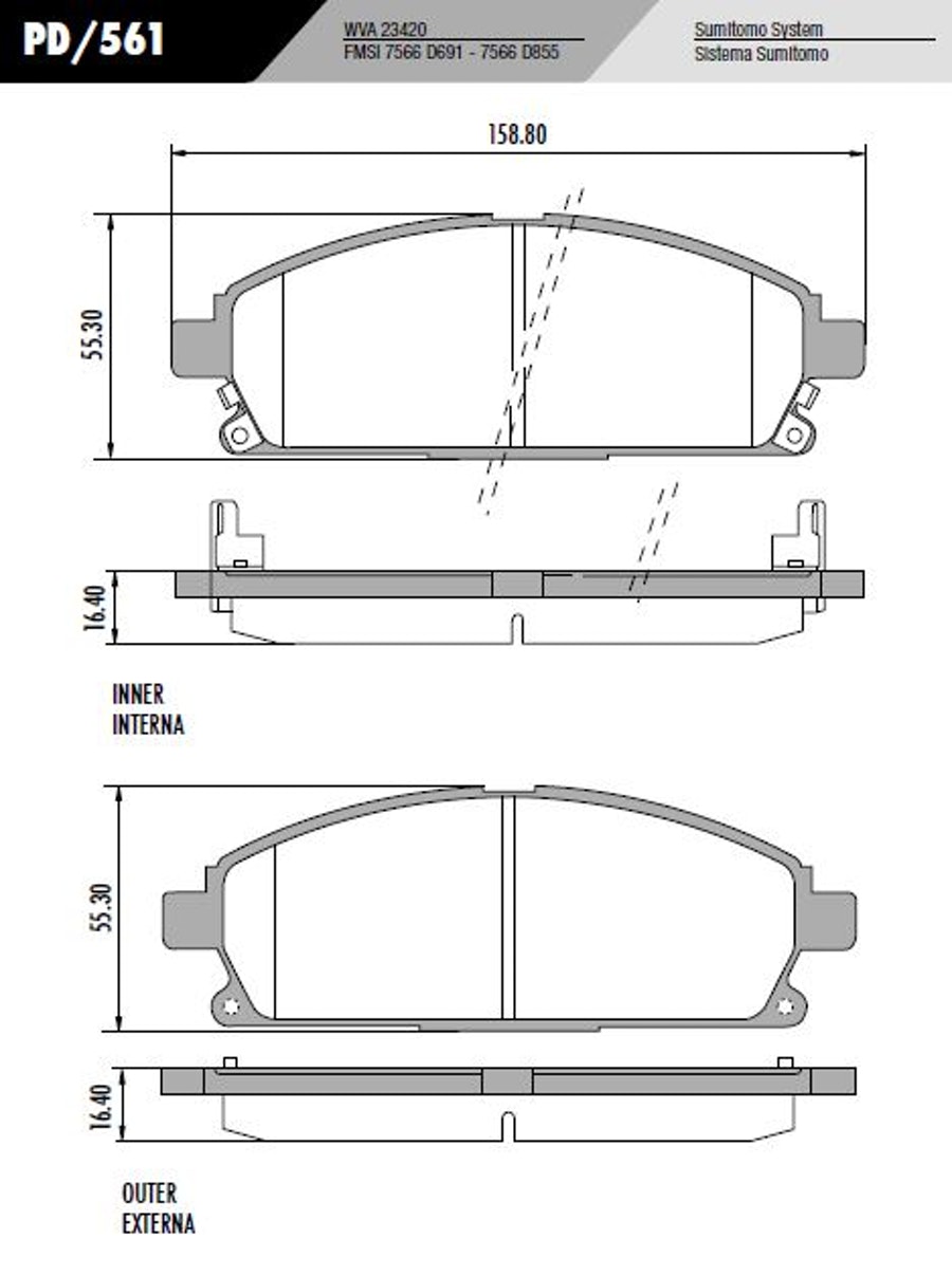 Pastilha de Freio - Fras-le - PD/561 - Jogo