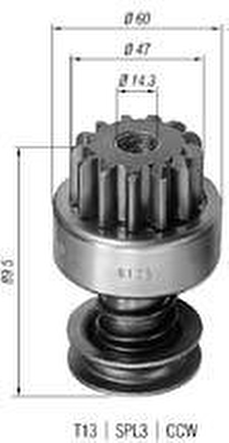 Impulsor de Partida do Motor de Arranque Automotivo Unitário - Zen - 0125 - Unitário