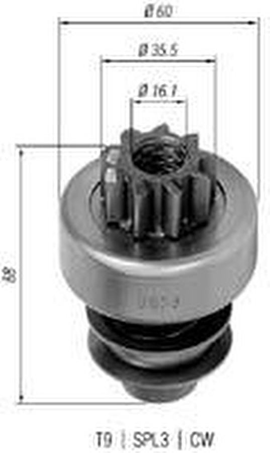 Impulsor de Partida do Motor de Arranque - Zen - 0953 - Unitário