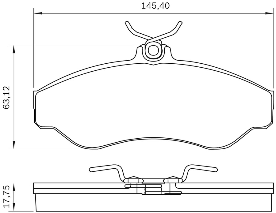 Pastilha de Freio - BB 107 - Bosch - 0986BB0285 - Jogo