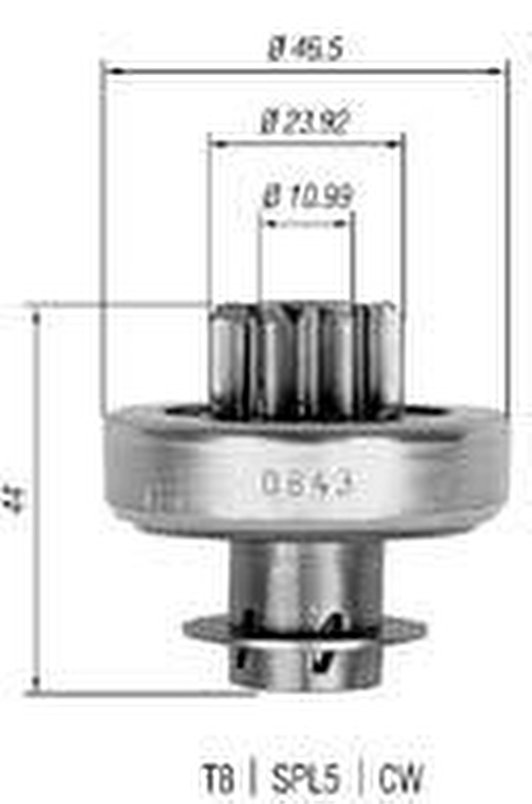 Impulsor de Partida do Motor de Arranque Automotivo Unitário - Zen - 0843 - Unitário