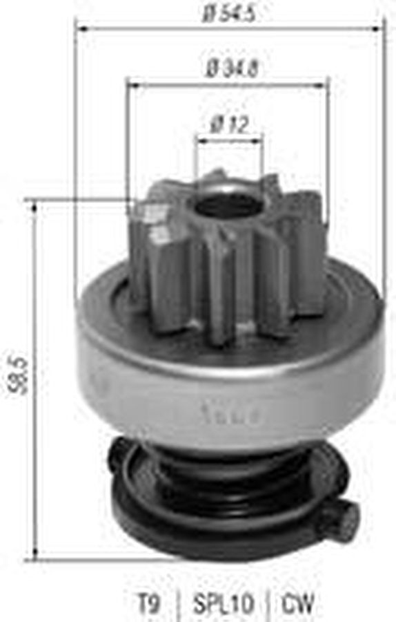 Impulsor de Partida do Motor de Arranque Automotivo Unitário - Zen - 1562 - Unitário