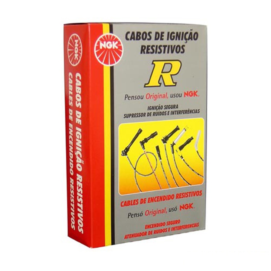 Cabo de Vela de Ignição Automotivo Flex GNV Jogo - NGK - ST-V42 - Jogo