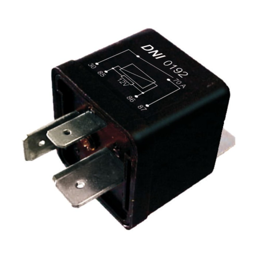 Relé Auxiliar com Resistor Audi / Vw / Gm / Fiat - 12V e 4 Terminais (2 Largos) - DNI - DNI 0192 - Unitário
