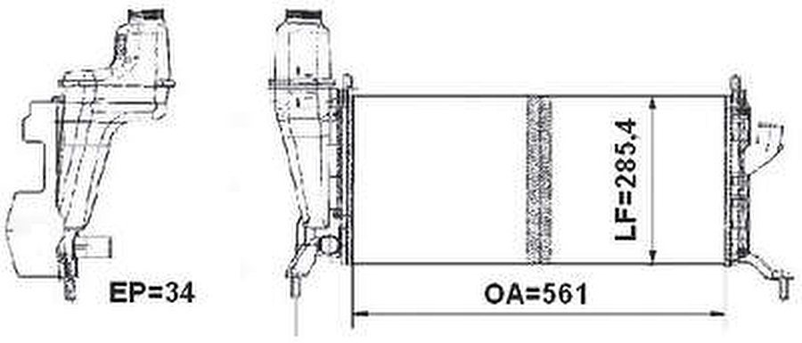 Radiador de Resfriamento para Chevrolet Celta - Valeo - 732358R - Unitário