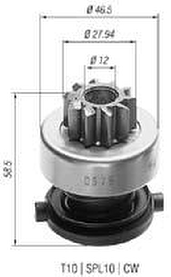 Impulsor de Partida do Motor de Arranque - Zen - 0575 - Unitário
