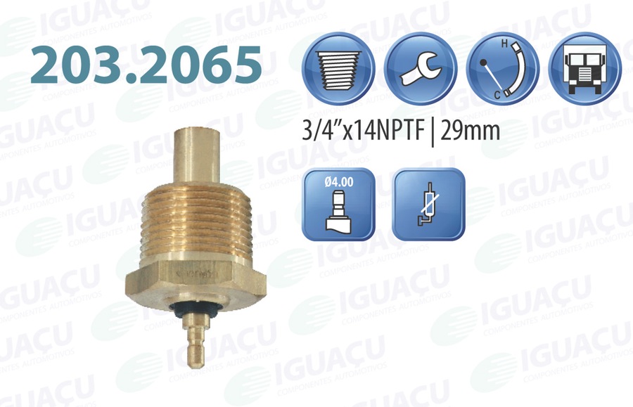 Sensor para o Marcador de Temperatura do Painel - Iguaçu - 203.2065 - Unitário