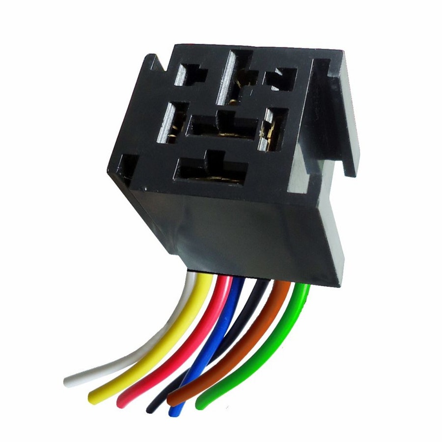 Chicote com Soquete para Relés 7 Terminais (3 Largos) 12/24V - Modular - DNI - DNI 7526 - Unitário