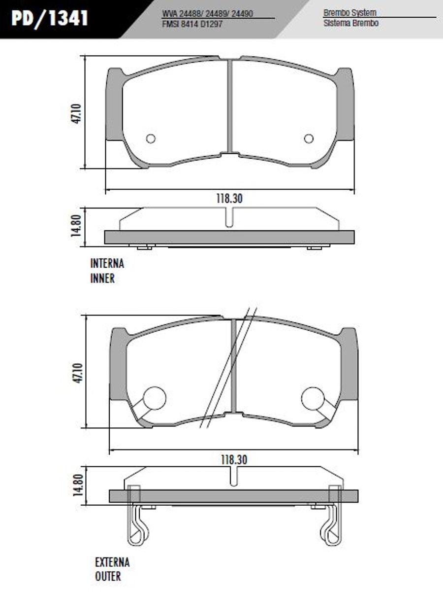 Pastilha de Freio - Fras-le - PD/1341 - Jogo