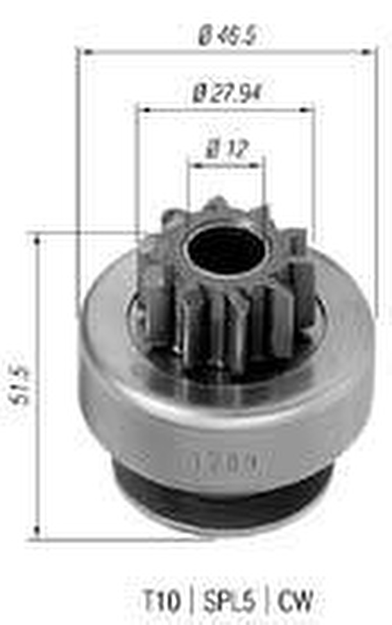 Impulsor de Partida do Motor de Arranque - Zen - 1209 - Unitário