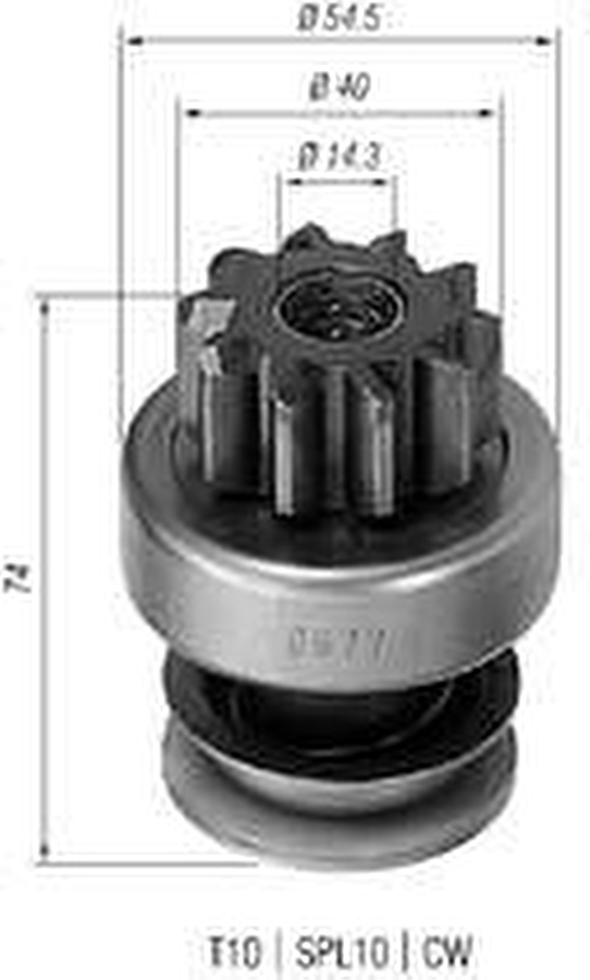 Impulsor de Partida do Motor de Arranque - Zen - 0677 - Unitário