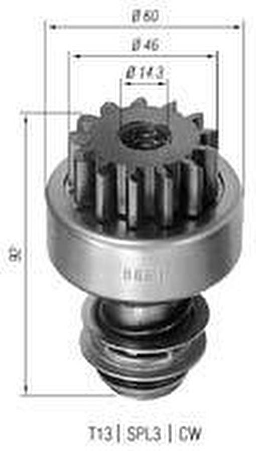 Impulsor de Partida do Motor de Arranque - Zen - 0061 - Unitário