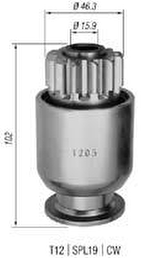 Impulsor de Partida do Motor de Arranque - Zen - 1205 - Unitário