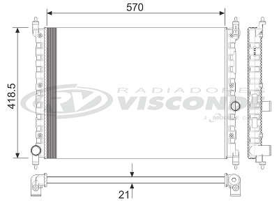 Radiador de Água Leve Unitário - Visconde - 19205 - Unitário