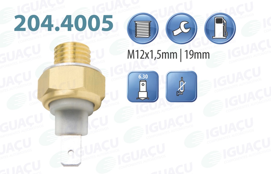 Sensor de Temperatura para Partida a Frio - Iguaçu - 204.4005 - Unitário