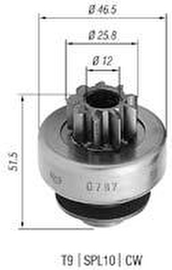 Impulsor de Partida do Motor de Arranque - Zen - 0787 - Unitário