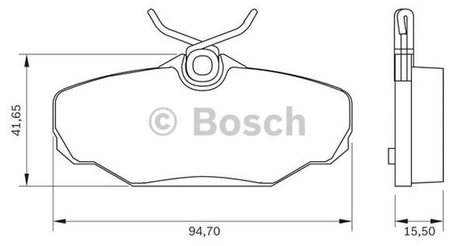 PASTILHA DE FREIO BB 0030 - Bosch - 0986BB0026 - Jogo
