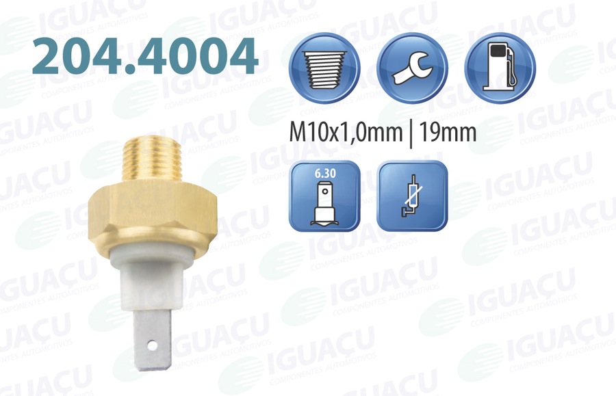 Sensor de Temperatura para Partida a Frio - Iguaçu - 204.4004 - Unitário