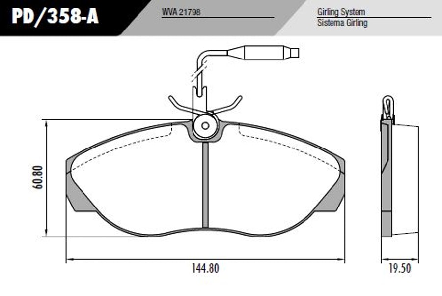 Pastilha de Freio - Fras-le - PD/358-A - Jogo