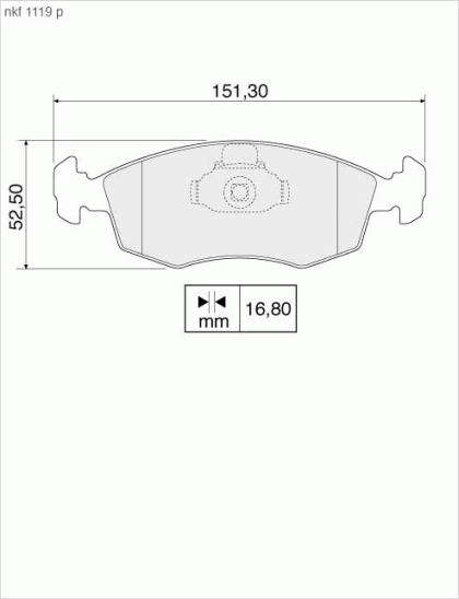 Pastilha de Freio - Nakata - NKF 1119P - Jogo