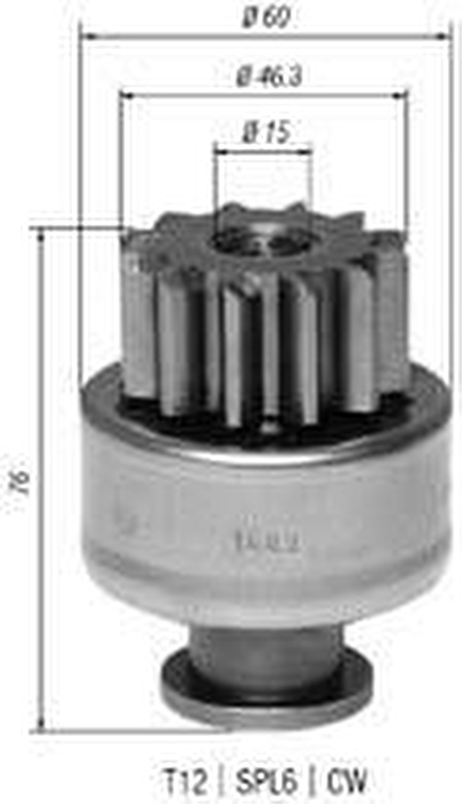 Impulsor de Partida do Motor de Arranque Automotivo Unidade - Zen - 1603 - Unitário