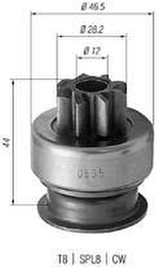 Impulsor de Partida do Motor de Arranque Automotivo Unidade - Zen - 0595 - Unitário