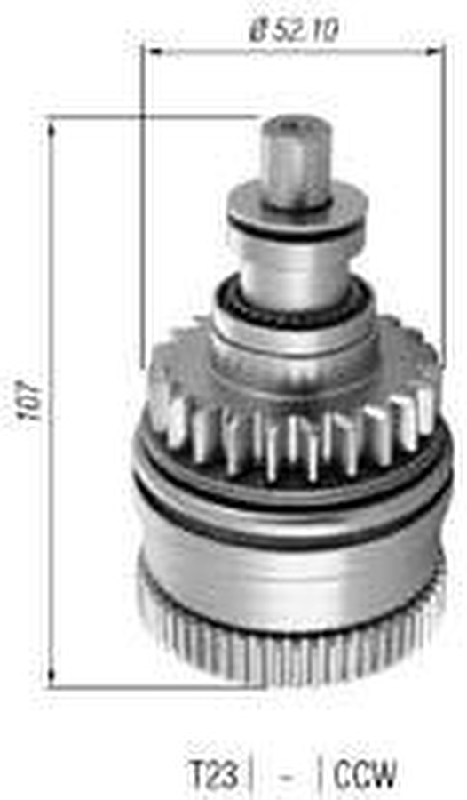Impulsor de Partida do Motor de Arranque - Zen - 1036 - Unitário