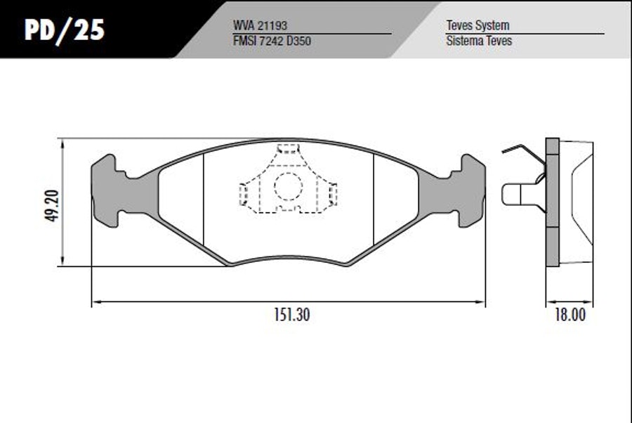 Pastilha de Freio Dianteira Jogo Automotiva - Fras-le - PD/25 - Jogo