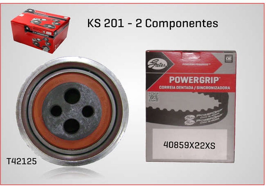 Kit Correia Dentada Fiat Siena 1.3/1.4 2003-2008 - Gates - KS201 - Unitário