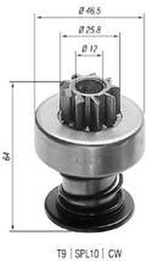 Impulsor de Partida do Motor de Arranque Automotivo Unitário - Zen - 0108 - Unitário